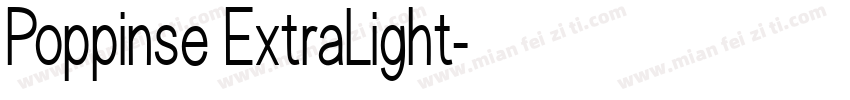 Poppinse ExtraLight字体转换